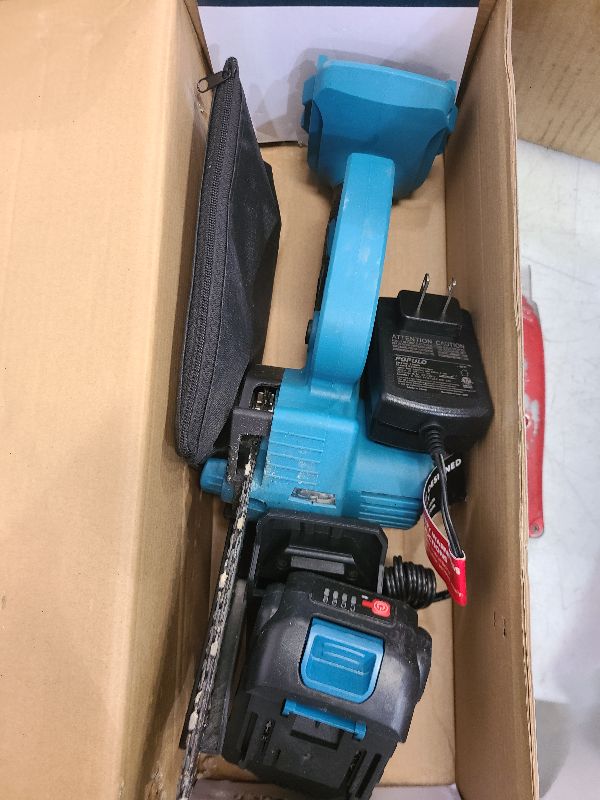 Photo 1 of 6 Inch Mini Chainsaw Cordless, Portable Electric Chainsaw, for Wood Cutting, Tree Trimming, Courtyard, Household, and Garden
