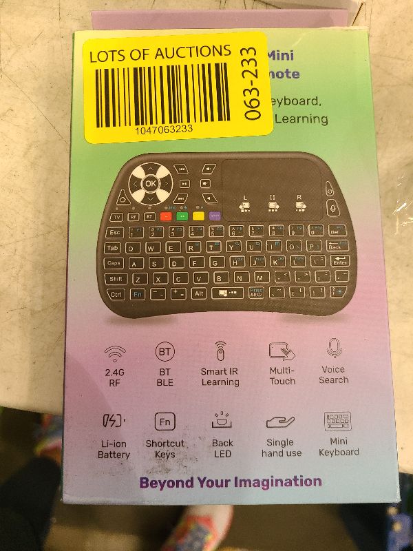 Photo 1 of iPazzPort Small Bluetooth Keyboard with Touchpad, 2.4Ghz Mini Wireless Keypad with IR Learning, Essential Home Keypad Mouse Combo, RGB Backlight, Rechargeable, for PC, Smart TV, Laptop?Android TV Box