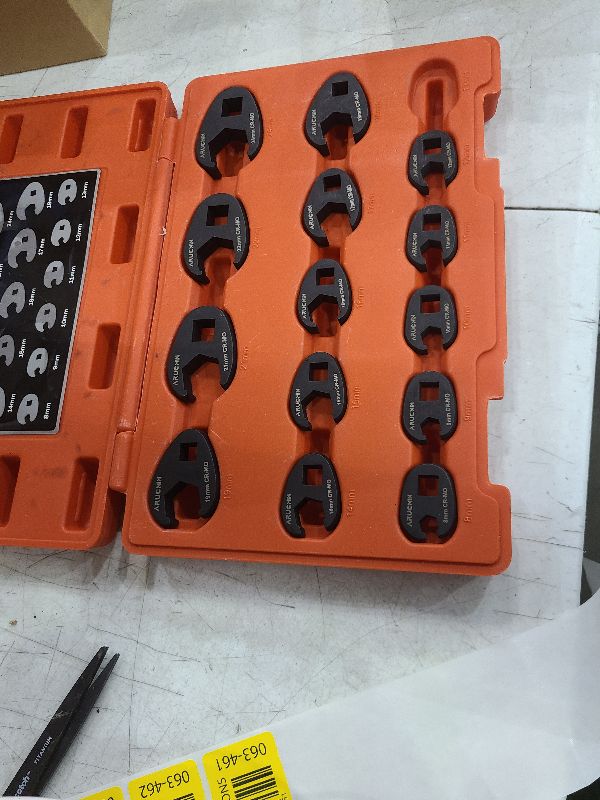 Photo 1 of 5-Piece Crowfoot Wrench Ranunculus Spanner Socket Spanner Torque 1/2 Inch 3/8 Inch External Square Drive 8-24 mm