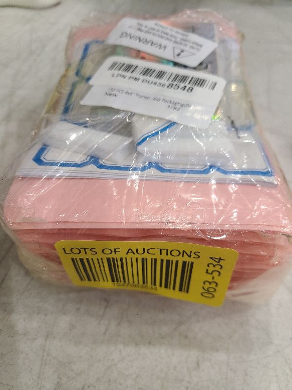 Photo 1 of 150 Pink Mylar Bags - 4x6 Windowed, Smell Proof, Resealable, Freeze Dried Candy Packaging