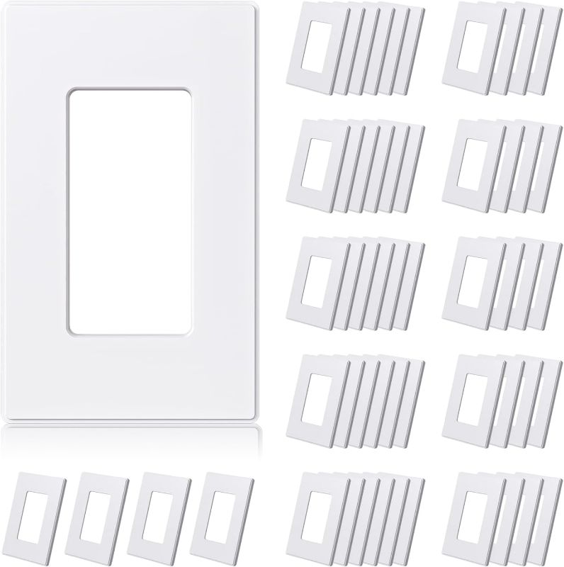 Photo 1 of BESTTEN 50 Pack 20 Amp Decor Wall Receptacle Outlet, 20A Tamper-Resistant (TR) Electrical Outlet with Wall Plate, Residential and Commercial Use, UL Listed, White
