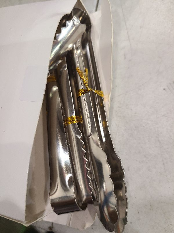 Photo 1 of 12 Pack Premium Small Serving Tongs, Dmoera Mini Stainless Steel Appetizer Tongs, 5.1Inch(12.7cm)