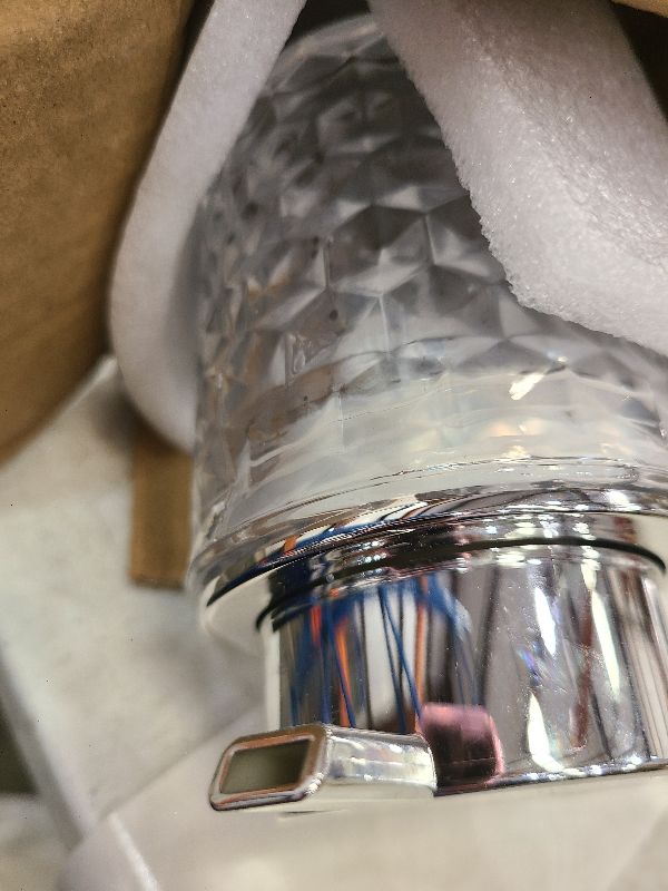 Photo 1 of CICUFY Hand Soap Dispenser Glass, Refillable Liquid Dispenser for Bathroom & Kitchen,Lotion Dispenser with Large Silver Pump?Diamond Pattern-Clear?