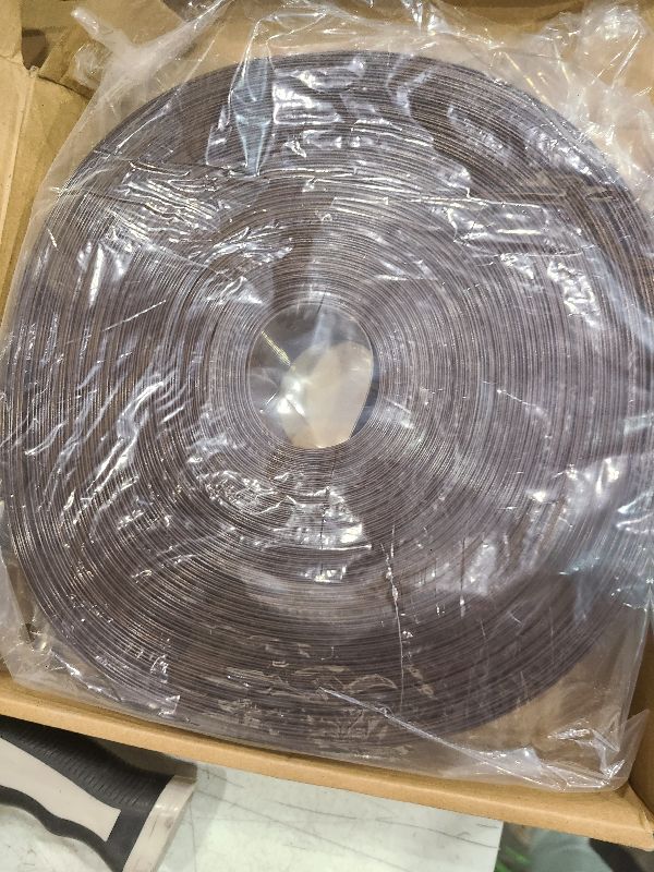 Photo 1 of 302 Pcs 262. 45 ft Chain Link Fence Slats Button Puncher Fence Privacy Tape Fasteners Fence Covering Privacy for Home Warehouse School Businesses Stadiums (Chocolate)
