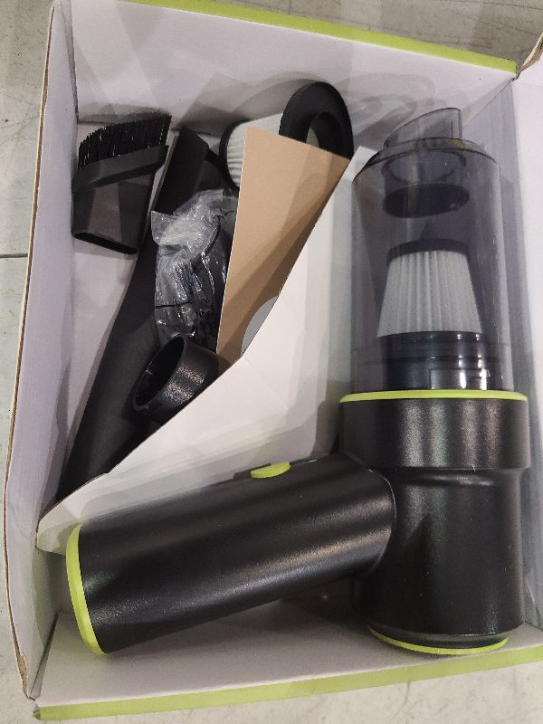 Photo 1 of CODN Handheld Car Vacuum Portable Cordless 12000PA, 2 in 1 Handheld Vacuum Cleaner and Air Duster with Multi-Nozzles and LED Light, Mini Hand Held Vacuum Rechargeable for Home, Car, Office, Pet Hair