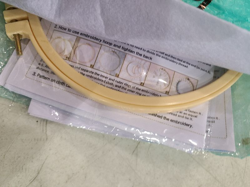 Photo 1 of YFWLMNY Rug Hooking Pink and Green,Moss Punch Needle Kit,Moss Landscaping Series DIY Kit Including Embroidery Hoops,Punch Needles,Scissors,hot melt Glue and Wool