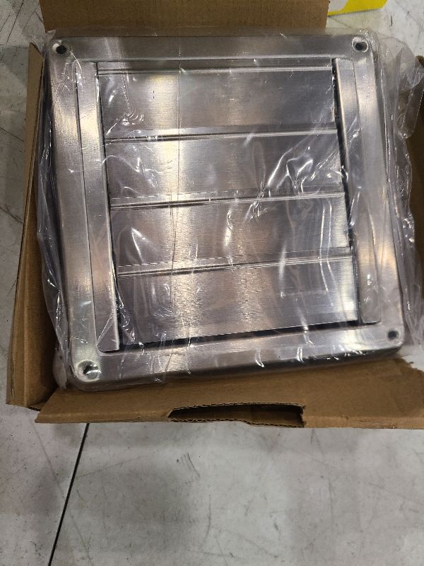 Photo 1 of 4" Upgrade Metal Dryer Vent Cover for House, Premium Stainless Steel Dryer Vent with 4 Screws Rubber Gasket, Exterior Wall Vent Cover with Louvre for Dryer Vents Range Hood Vent AC Vent by Hydencamm