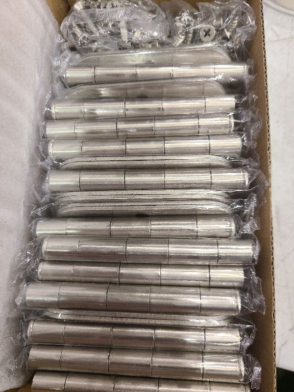 Photo 1 of 18 Pack Nickel Door Hinges Brushed Nickel 3 1/2 Interior Door Hinges Satin Nickel 3.5 Inch with 5/8” Radius Corners 3 ½"x 3 ½" Silver Hardware Controls JIW