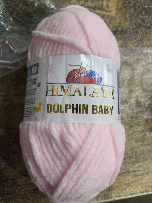 Photo 1 of 2 Pack/Skeins Himalaya Dolphin Baby, Each Skein 100 Gr/3,5 oz, 120 mt/ 132 yd, Super Bulky Yarn, Blanket Yarn, Velvet Yarn, Knitting Yarn, Amigurumi Yarn, Baby Yarn 80303