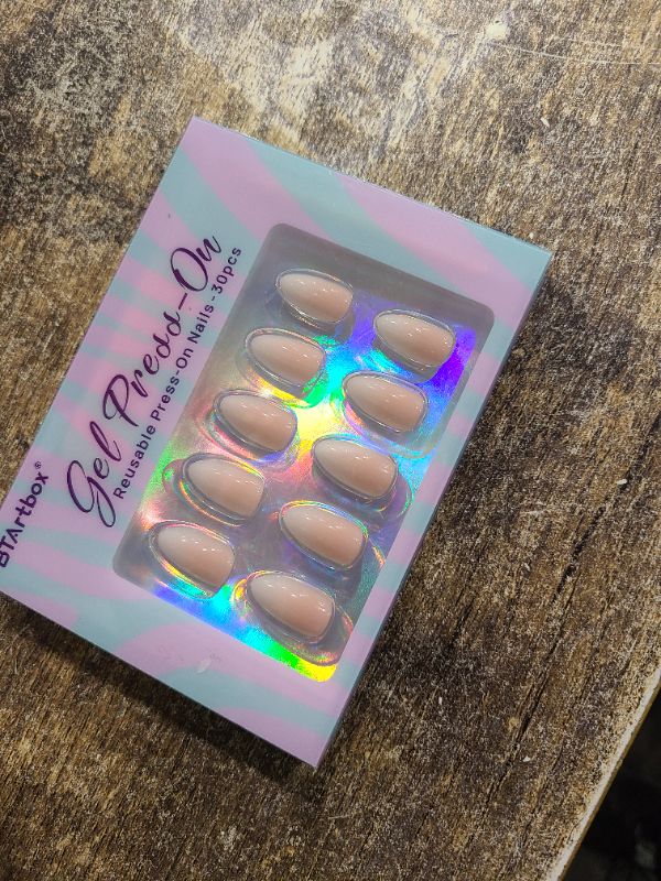 Photo 1 of Almond Press On Nails Medium - BTArtbox Soft Gel Ombre Fake Nails with Nail Glue, Semi-Transparent Reusable Glue On Nails in 16 Sizes - 30PCS Stick On Nails Kit, Vanilla Cream Almond
