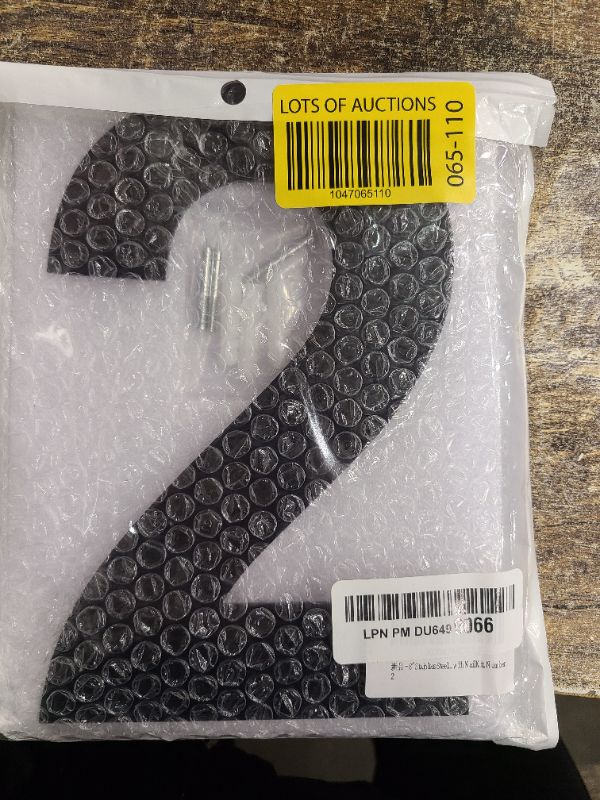 Photo 1 of 8" Stainless Steel Large Floating House Numbers, Black Metal Modern House Numbers for Outside, Anti-Rust Easy To Install Address Numbers for House with Nail Kit, Number 2