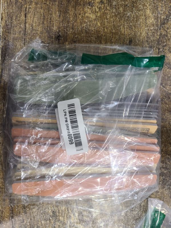 Photo 1 of 25 Pieces Nail Files and Buffers Mixed Grit, 100/120/150/180/240 Grits Reusable Emery Boards for Acrylic Files and Natural Nails