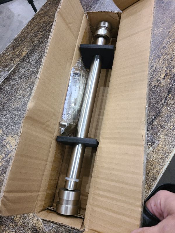 Photo 1 of 12-20 inch Short Adjustable Matte Nickel Curtain Rods,1 inch Diameter Heavy Duty Side Curtain Rod Set with Aluminum Finals for Windows, Door, Drapery, Closet