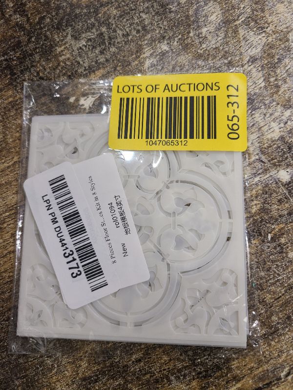 Photo 1 of 8 Pieces Floor Stencils Wall Stencils for Painting 4x4 Inch Tile Stencils for Painting Walls Concrete Floor Stencils Drawing Pattern Templates Kit in 8 Styles