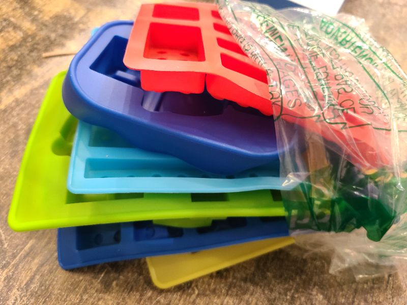 Photo 1 of 6 Pcs Chocolate Molds Silicone – Fun Robot & Brick Non-Stick Shapes, Heat-Resistant, Easy to Use and Clean, Gummy Molds Silicone Design for Candy, Chocolate, Ice, Gelatin, and Cake Decorating