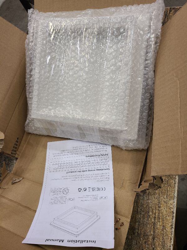 Photo 1 of 32W Flush Mount Modern LED Ceiling Lights, White Small Hallway Ceiling Light, Cool White 6000K Acrylic LED Ceiling Light Fixtures, Close to Ceiling Lights for Bedroom Dining Room Kitchen Bathroom