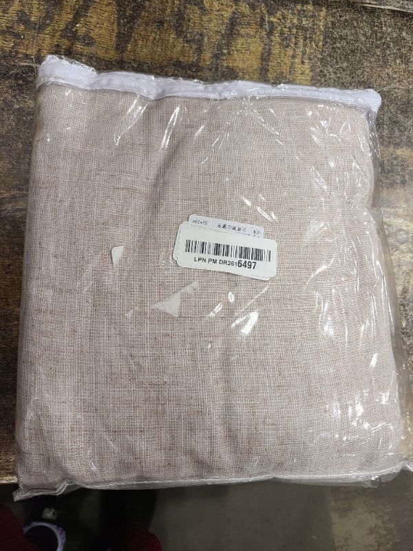 Photo 1 of Aersas Oatmeal Linen Curtains 108 Inch Long for Living Room 2 Panel Back Tab Light Filtering Semi Sheer Drapes Country Rustic Farmhouse Boho Curtain 52x108