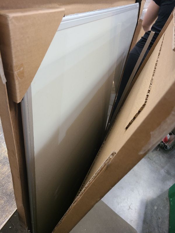 Photo 1 of Amazon Basics Magnetic Whiteboard/Dry Erase Board, 36 x 48-inch, Aluminum Frame, Silver/White