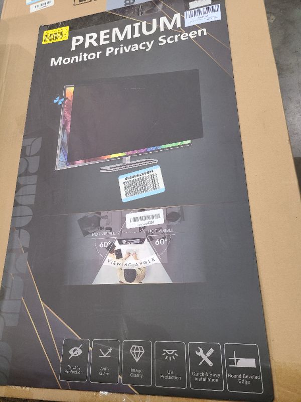 Photo 1 of DEJIMAX 32 Inch Curved Computer Privacy Screen Filter for 16:9 Widescreen Computer Monitor Computer Screen Protector Computer Screen Privacy Shield Anti Glare and Blue Light