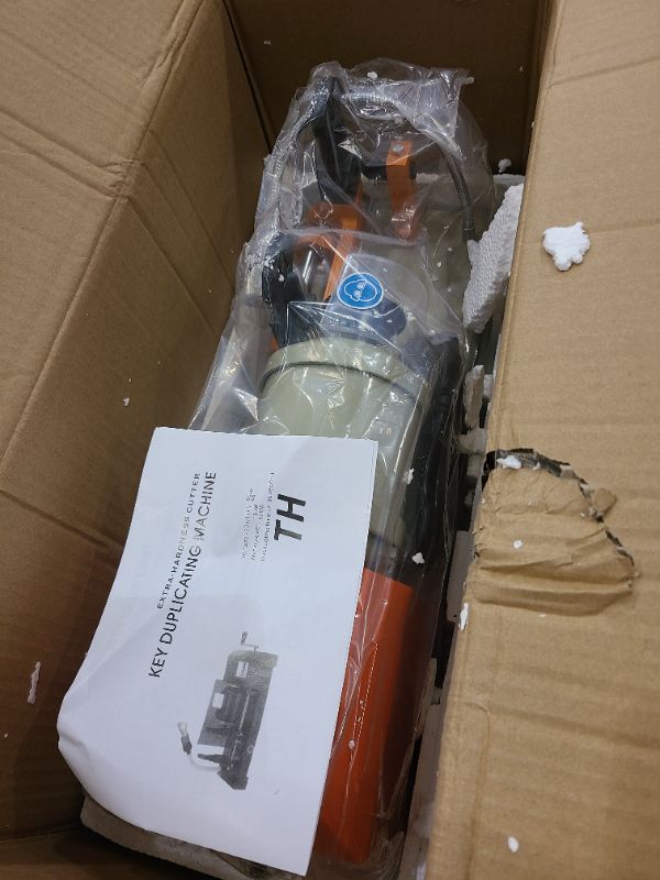 Photo 1 of Hardware cutting machine,110V Hardware Cutting Machine for Cutting Metal Parts, Commercial Machine Cutting Machine, for hardware stores, hotels (orange).