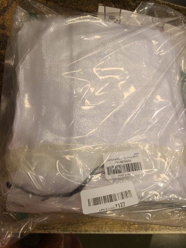 Photo 1 of 7.8 x 7.8 ft Large Fruits Tree Netting Cover with Zipper and Drawstring,Garden Insect Netting Plant Cover Transparent Bird Plant Barrier Flower Fruits Mesh Screen for Preventing Deer Squirrel Bug
