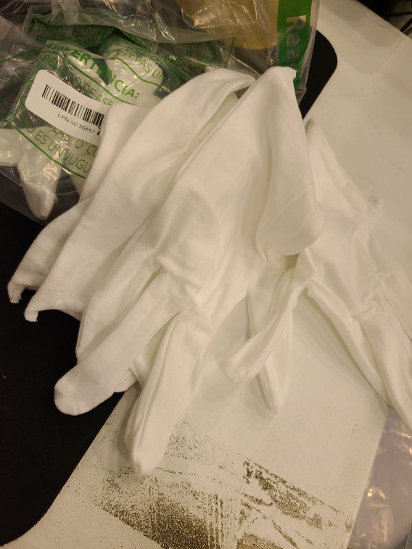 Photo 1 of 3 Pairs White Cotton Gloves for Dry Hands Sleeping, Premium Cotton Gloves for Eczema Lotion, Hand Gloves Moisturizing Overnight, White Gloves for Women & Men, Work Glove for Coin Jewelry Silver