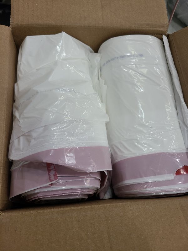 Photo 1 of Amazon Basics 13 Gallon Tall Kitchen Drawstring Trash Bags, Clean Fresh Scnet, 10% Post Consumer Recycled, 200 Count