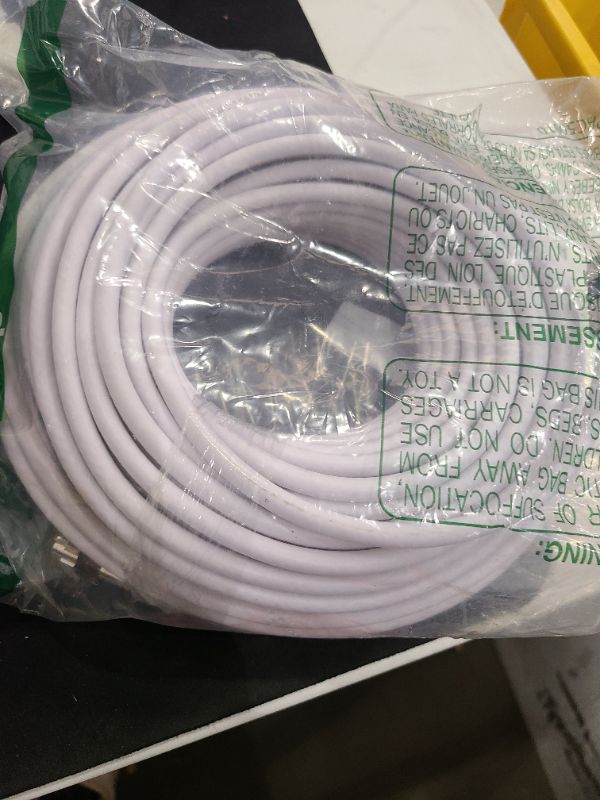 Photo 1 of Amazon Basics 14-gauge Audio Speaker Wire Cable - 99.9% Oxygen-Free Copper, 100-foot, White