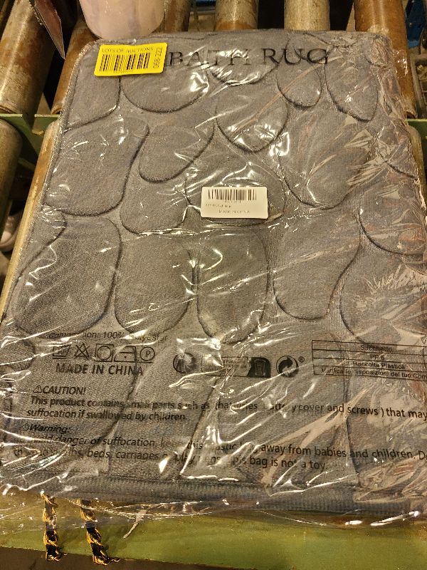 Photo 1 of AAYMIA Stone bath mat cute thin bathroom rugs non slip washable, Quick dry stone bath mat?Non-Slip rubber backing washable carpet, Stone bath mats for floor, Sink, Bathtub and Shower, 16X24, Dark Grey