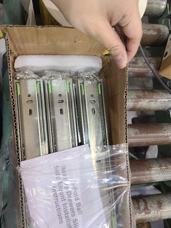 Photo 1 of 6 Pairs 12 inch Drawer Slides Soft-Close Full Extension Side Mount Ball Bearing 3-Section Drawer Slide Set