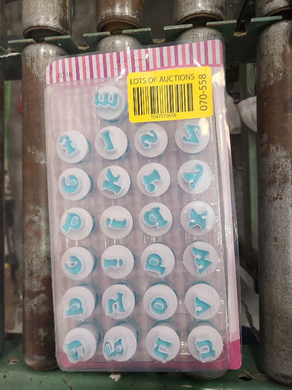 Photo 1 of 26PCS/Set Cookie Stamp Impress Cookie Cutters Alphabet Letter and Number Fondant Cake Biscuit Mold Letter Shape DIY Cookie Biscuit Alphabet Letters Cake Tool Embosser Cutter (Lower Case Letter Shape)