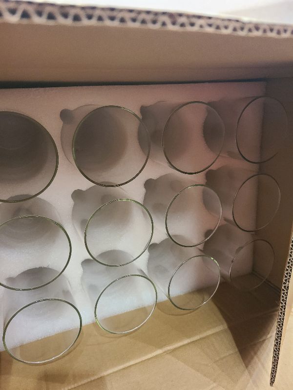 Photo 1 of 12 Pcs Hurricane Candle Holder Sleeve, H:14" D:3" Bottomless Glass Cylinder Candleholder Tall Clear Glass Cylinder Open Both Ends, Chimney Tube Cover, Open Ended Candle Shade
