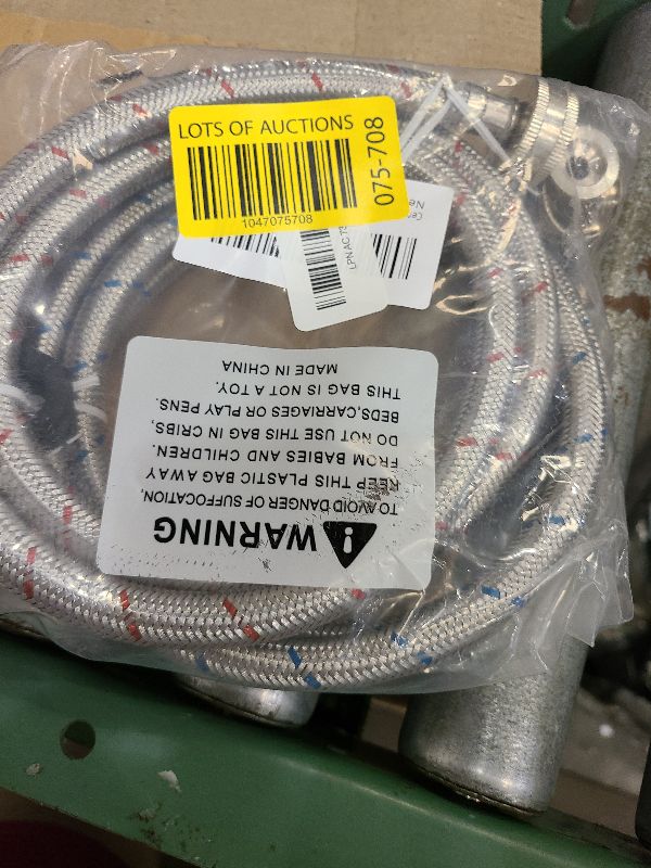 Photo 1 of ?UPGRADE?4FT Washing Machine Hoses with 90 Degree Elbow Premium Stainless Steel Burst Proof (cost-effective 2 pack) Red and Blue Striped Water Connection Inlet Supply Lines by Cenipar