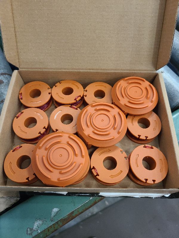 Photo 1 of 15 Pack Trimmer Spool Line for Worx,(WA0010)Replacement Trimmer Spool Line for Worx,Trimmer Line Refills 0.065 inch for Worx,Suitable for Worx String Trimmers(12 Pack Grass Trimmer Line,3 Trimmer Cap)