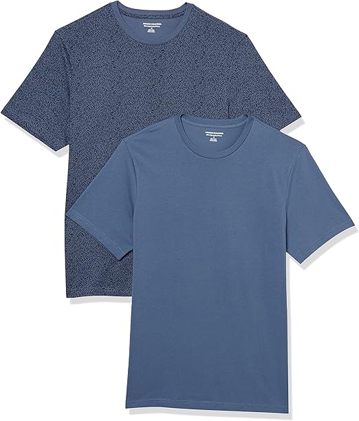 Photo 1 of  Amazon Essentials Men's Short Sleeve T-Shirts, Slim-Fit, Crewneck, Pack of 2, 2XL