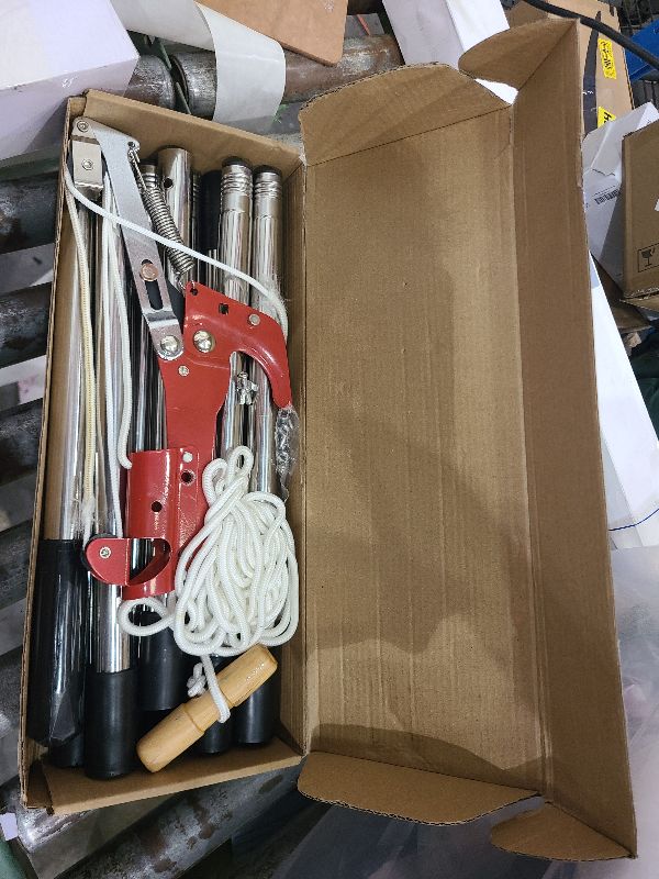 Photo 1 of 13ft Pole Saws for Tree Trimming, Lightweight Stainless Steel Tree Trimmers Long Handle Pruner, Tree Pruner Extendable, Manual Pole Cutter for Yard Garden Patios Trees Branches Cutting