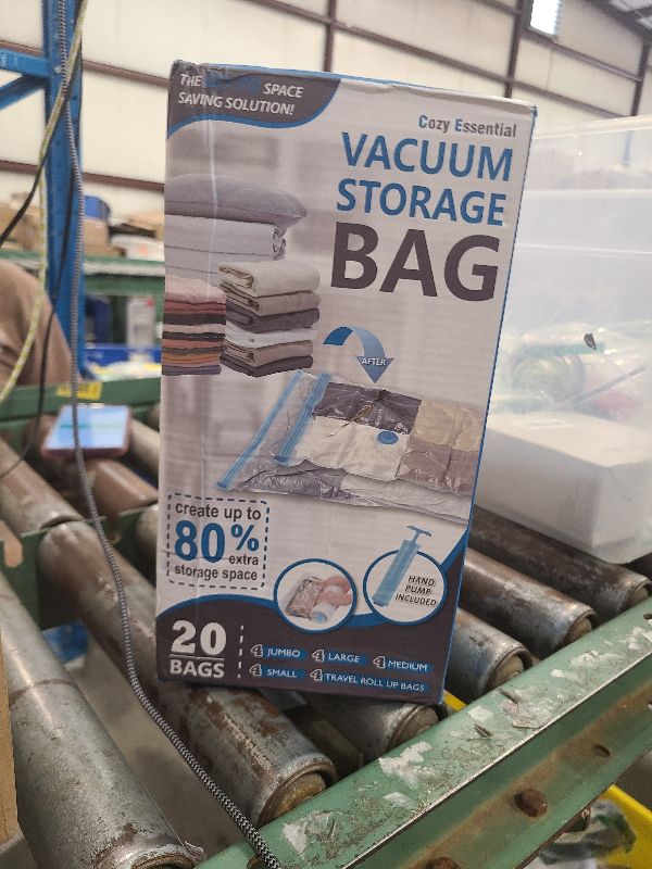 Photo 1 of 20 Pack Vacuum Storage Bags, Space Saver Bags (4 Jumbo/4 Large/4 Medium/4 Small/4 Roll) Compression for Comforters and Blankets, Sealer Clothes Storage, Hand Pump Included
