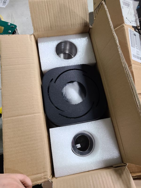 Photo 1 of OGERY Tornado Table Top Firepit, Portable Tabletop Fireplace with 2 Combustion Chambers, Ethanol Tabletop Fire Pit for Indoor & Outdoor Home Decor Patio Balcony Parties Events