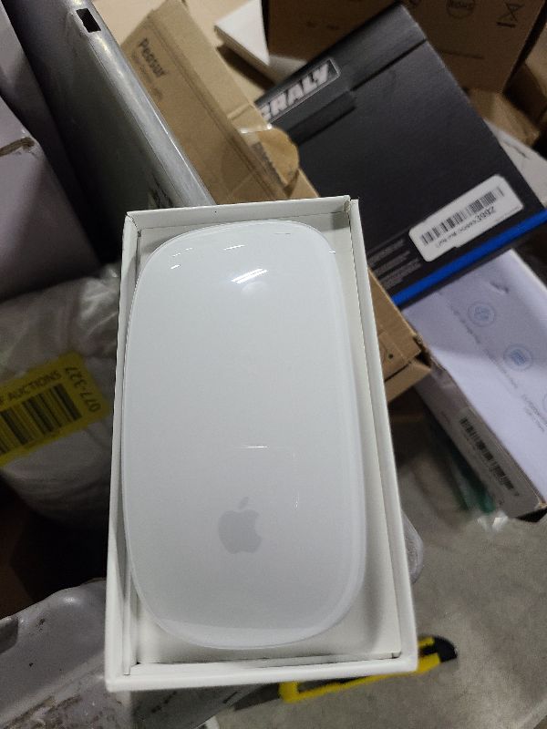 Photo 1 of Apple Magic Mouse: Wireless, Bluetooth, Rechargeable. Works with Mac or iPad; Multi-Touch Surface - White