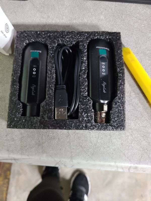 Photo 1 of POGOLAB Wireless Microphone Transmitter Receiver 2.4Ghz, XLR System, Rechargeable Adapter for Audio Mixer, Dynamic Mic, 48V Phantom Power for Condenser Mic