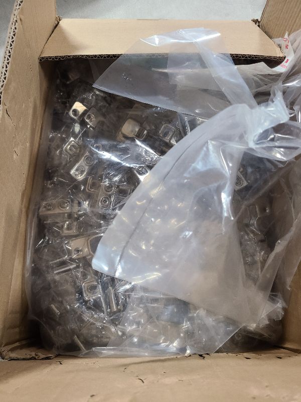 Photo 1 of 100 Pack Soft Closing Cabinet Hinges for Kitchen 1/2 Inch Partial Overlay Kitchen Cabinet Door Hinges 105 Degree Concealed with Mounting Screws for Frameless Face Frame Door