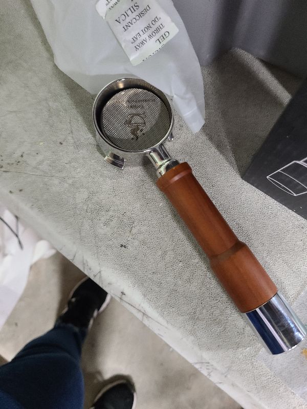 Photo 1 of 51mm Espresso Bottomless Portafilter 3 Ears Fit for Delonghi EC680, EC685 & EC885 Espresso Machine, 100% Stainless Steel Bottomless Portafilter, with Puck Screen & Filter Baske,Walnut Handle