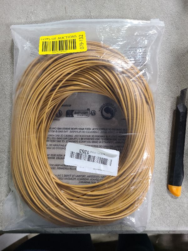 Photo 1 of Round Plastic Rattan 2.5mm Plastic Wicker Round Faux Rattan for Repairing and DIY Weaving Storage Basket (Khaki)