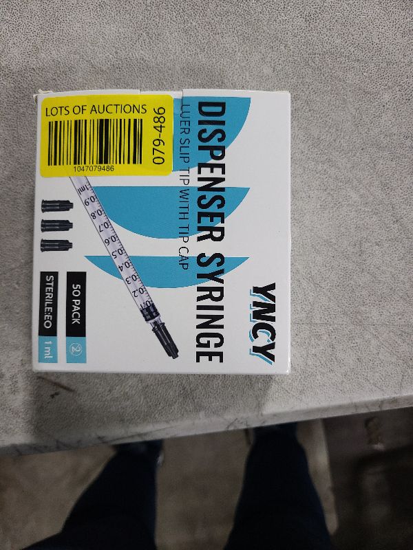 Photo 1 of 1ml Syringes with Cap, Luer Slip Tip, Whole Pack Bulk Sterile Sealed, No Needle