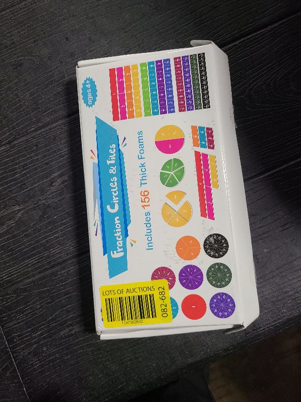 Photo 1 of 156 PCS Magnetic Fraction Tiles Circles, Educational Math Learning Manipulatives Set for Preschool Elementary School.