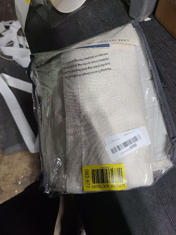 Photo 1 of 100% Blackout Shield Linen Blackout Curtains for Bedroom 84 Inches Long, Back Tab/Rod Pocket Living Room Drapes, Thermal Insulated Blackout Curtains 2 Panels Set, 50" W x 84" L, Cream