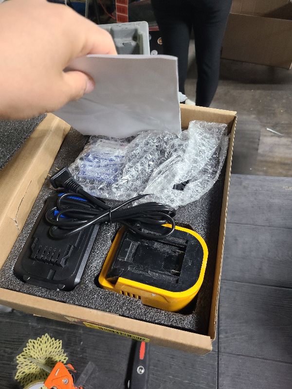Photo 1 of 200W Power Inverter for Dewalt 20V Max, Battery Inverter DC 20V to AC 110V-120V, Portable Power Adapter with a 5AH Battery & a Charging Station & 2 USB-A & 1 Type-C & 1 AC Outlet