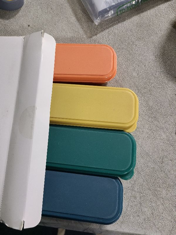 Photo 1 of ELANE 4 Sets Reusable Travel Utensils Set with Case,Camping Cutlery Set Reusable Cutlery Set with Case,Utensil Sets for Lunch Picnic Daily Use Outdoor