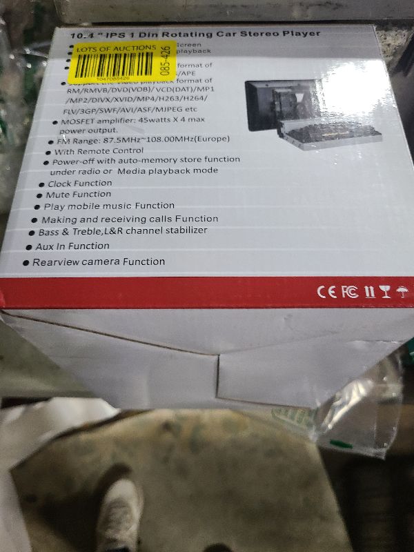 Photo 1 of [2G+64G] Android 10.4 Inch Car Radio Single Din Wireless Carplay Android Auto, Hodozzy Manual Rotate Touch Screen Vertical Car Radio with GPS, WiFi, Mirror Link, Bluetooth, FM/RDS, USB, Camera, SWC