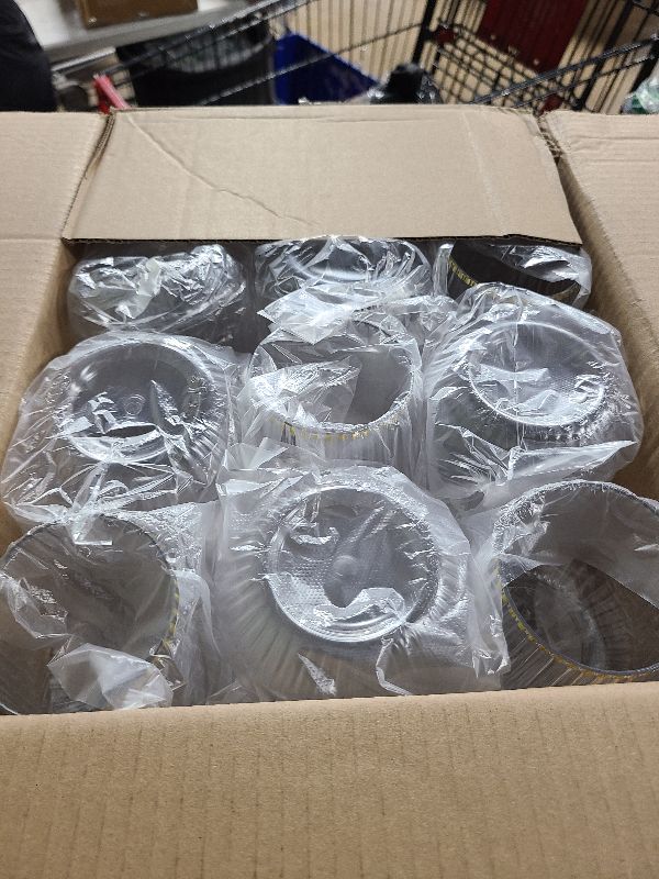 Photo 1 of 24 Pack Plastic Ribbed Wine Glasses with Gold Rim, 14oz Stemless Disposable Wine Cups, Clear Unbreakable Outdoor Cocktail Glasses, Heavy Duty Reusable Plastic Drinking Cup for Party Wedding Mimosa Bar